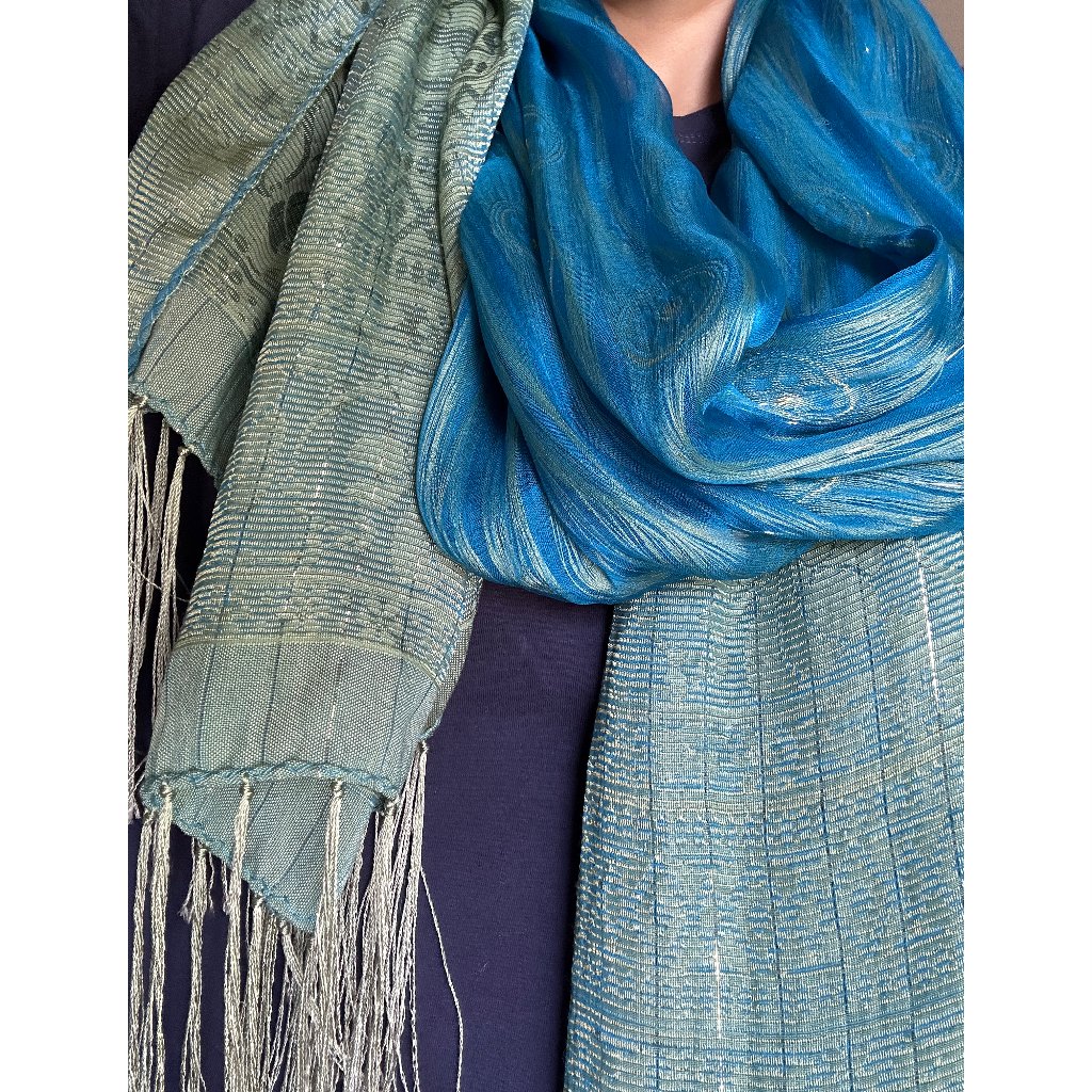 Silk Green And Turtoise Scarf